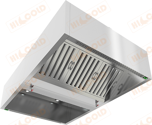 Зонт вытяжной островной коробчатый HICOLD ЗКВОО-1520 для предприятий общественного питания