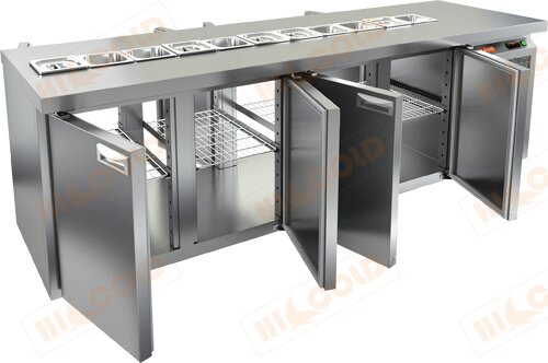 Стол охлаждаемый для салатов (саладетта) HICOLD SL2T-1111/SN для предприятий общественного питания