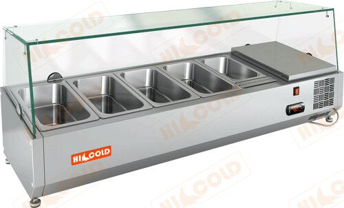 Настольная холодильная витрина для ингредиентов HICOLD VRX 1200 для предприятий общественного питания