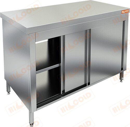 Стол нержавеющий сквозной купе HICOLD НСЗК-8/6Т для предприятий общественного питания